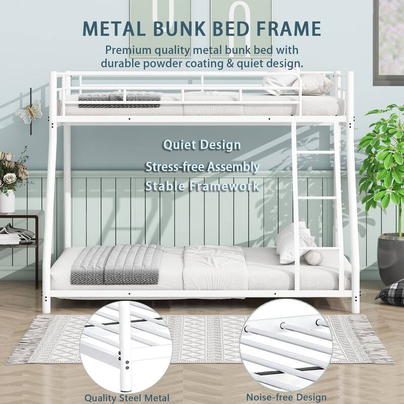 Heavy Metal Bunk Beds with Ladder Kids Bed Frame Twin / Twin XL / Full / Queen Size🏕️