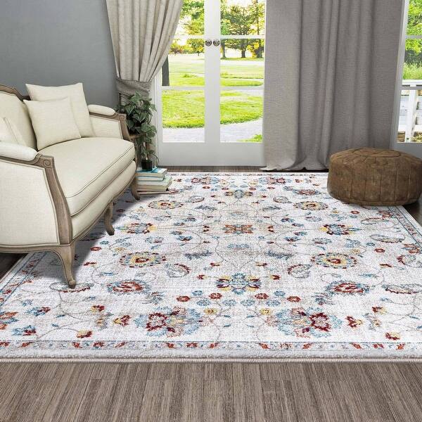 Shop Modern Floral Rug Contemporary Area Rugs For Kid S Room Overstock 31415232