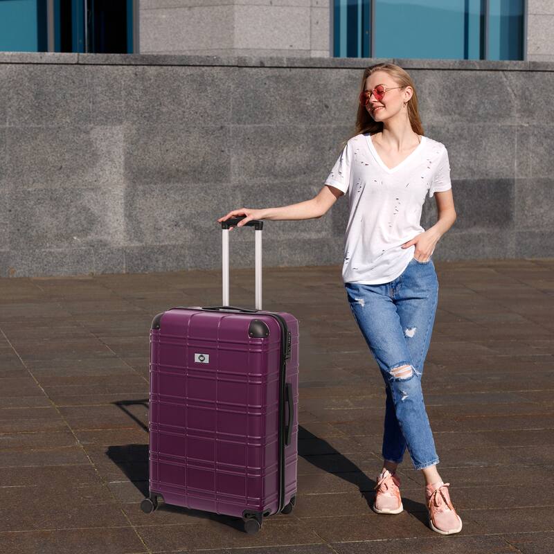 Luggage Set 4 Piece, ABS+PC Hardshell Lightweight Durable Suitcase with TSA Lock and Spinner Wheels, for Men Women Travel