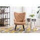preview thumbnail 34 of 62, Fabric Upholstered Tufted Wingback Living Room Chair With Wooden Legs