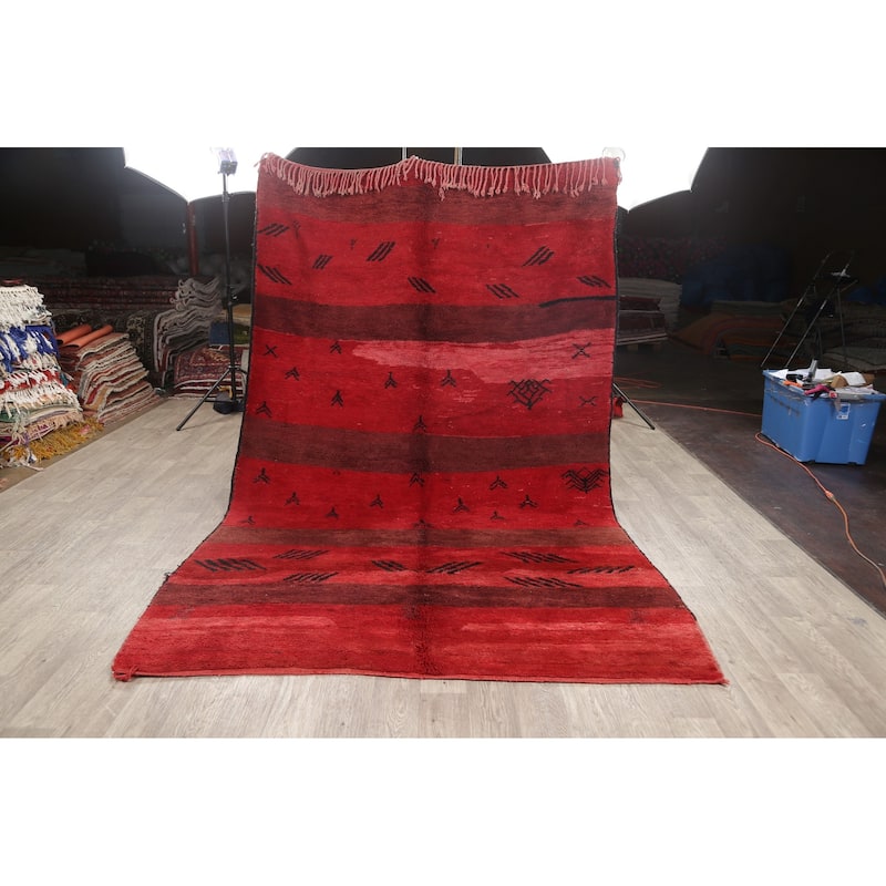 Tribal Moroccan Oriental Home Decor Area Rug Wool Hand-knotted - 6'5" x 10'5"