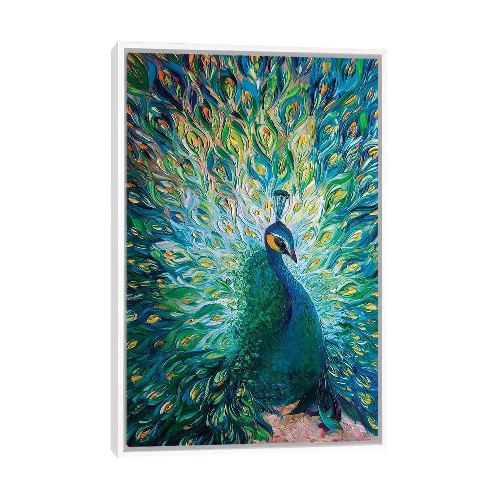 iCanvas "Peacock XXXII" by Willson Lau Framed Canvas Print