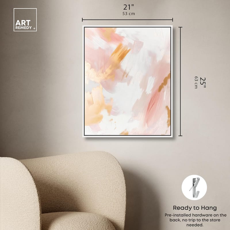Rose Gold Veil III Canvas by Art Remedy