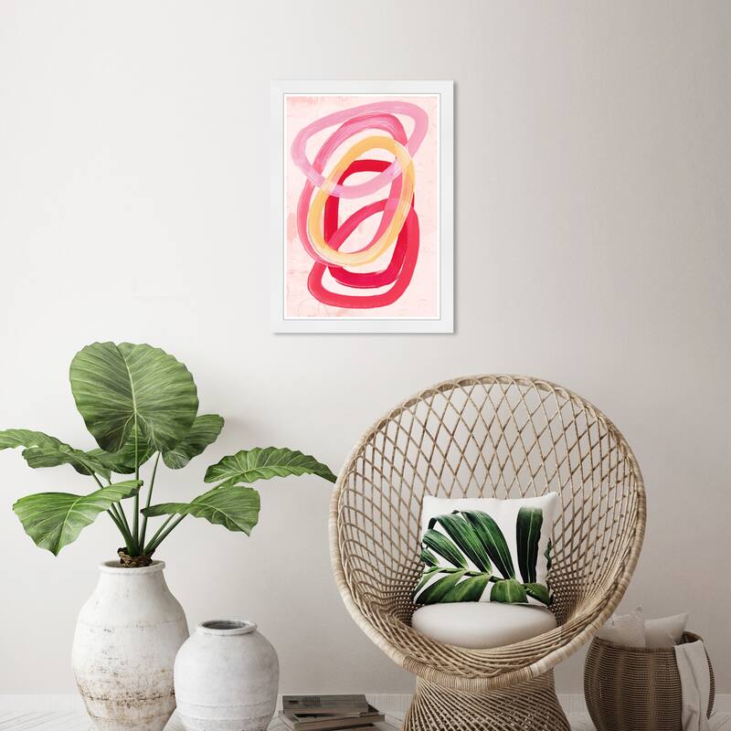 Wynwood Studio Abstract Form Ii Framed Retro Colorful Abstract Prints