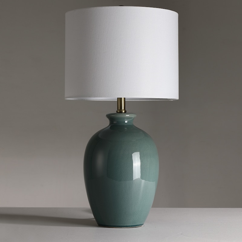 Ceramic Table Lamp with White Shade