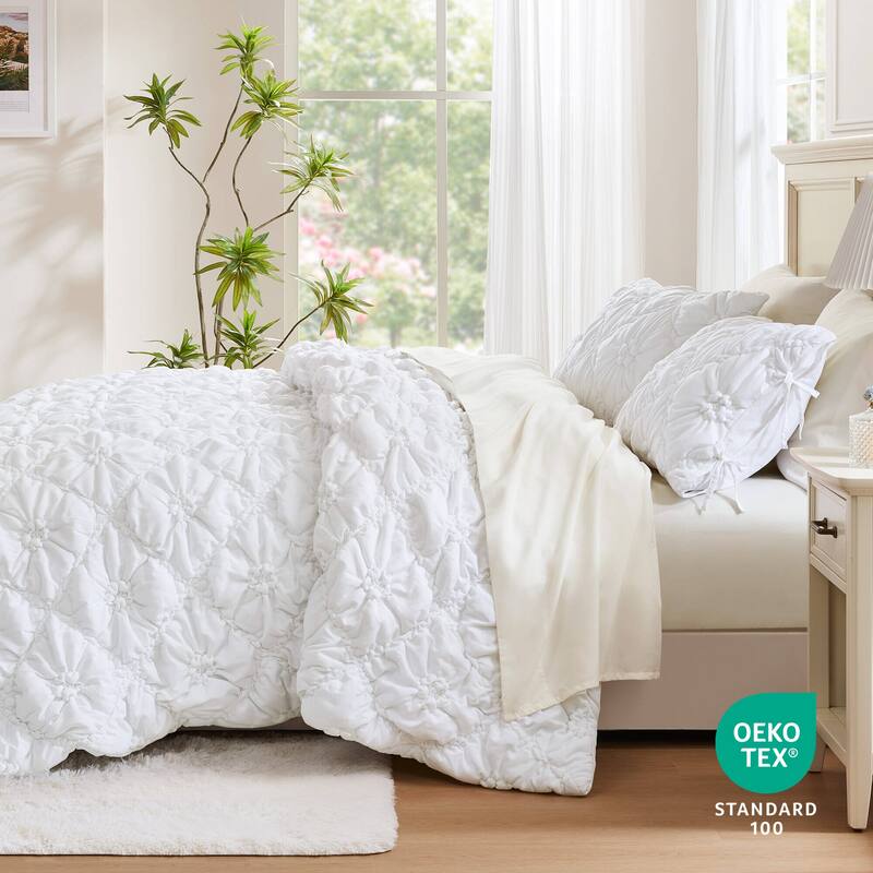 Intelligent Design Lily Embroidered Comforter Set