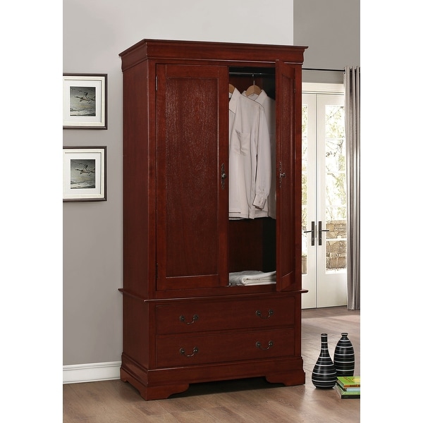 LYKE Home Anabelle Cherry Armoire 78