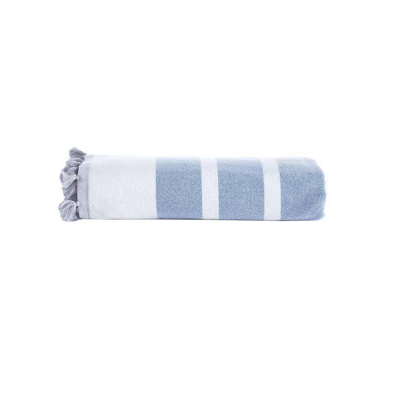 Brooks Brothers Turkish Pesthemal Bath Sheet - Blue