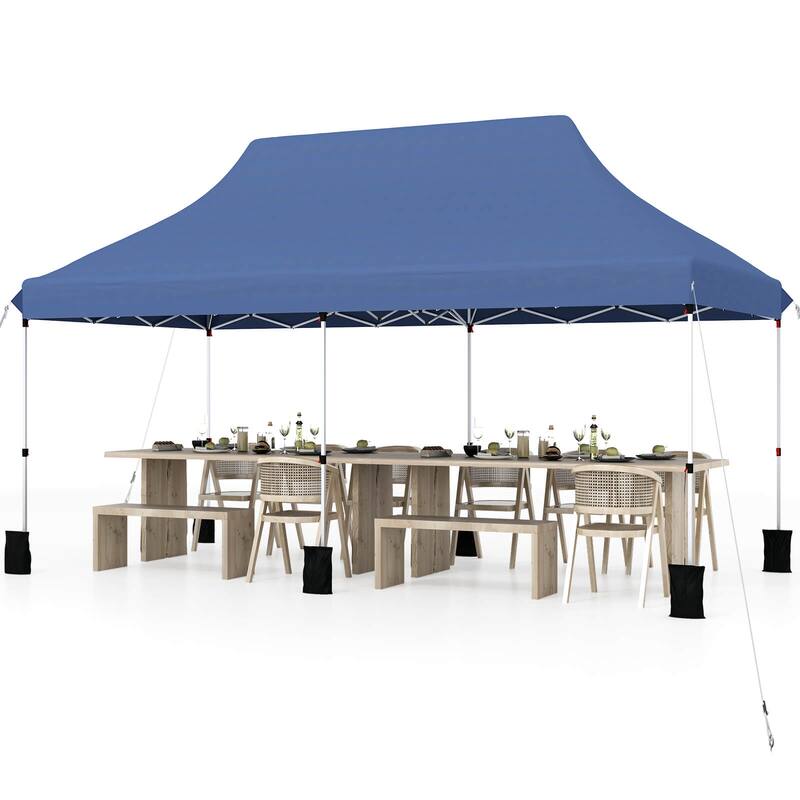 Costway 10 x 20 FT Pop-up Canopy UPF50+ Sun Protection Tent with - See Details
