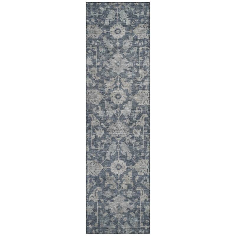 Machine Washable Indoor/ Outdoor Casual Traditional Chantille Rug