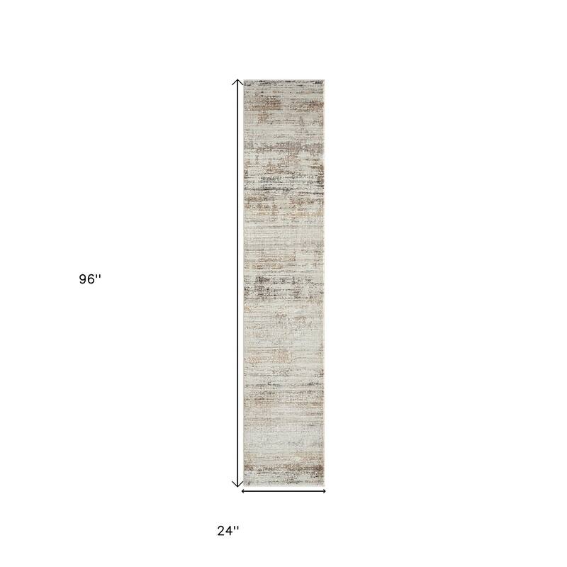 Tekes Distressed Abstract Area Rug By HomeRoots - 2' x 6' Runner