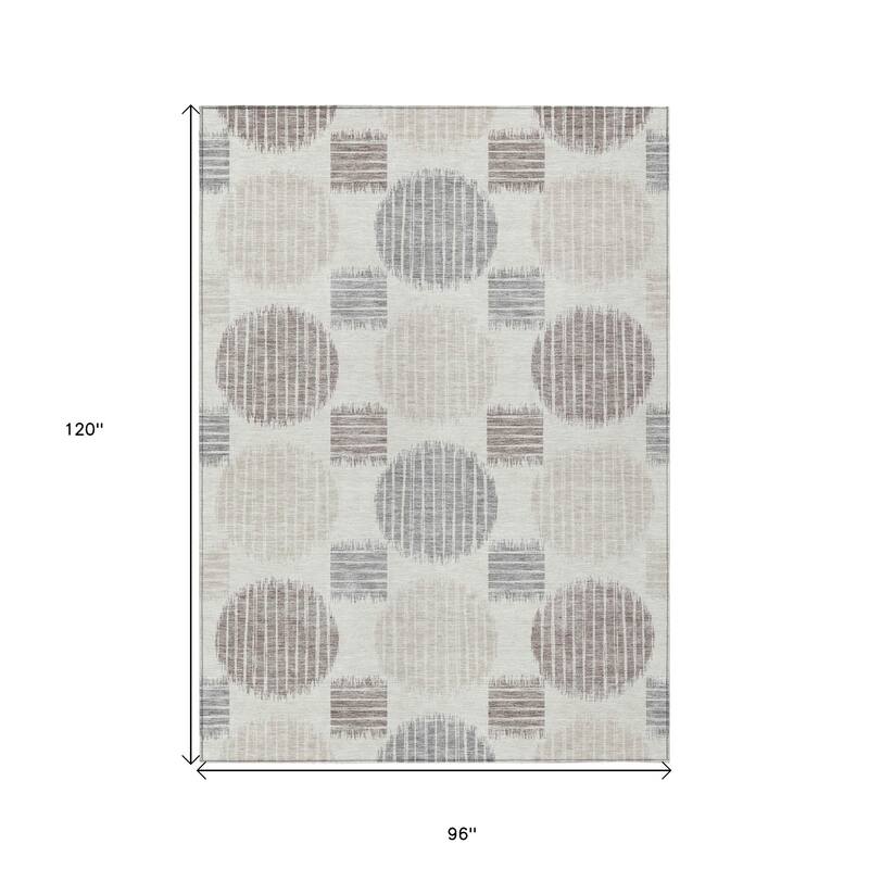 HomeRoots Geometric Transitional Rectangle Outdoor Rug