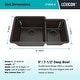 preview thumbnail 4 of 8, 32"x19" Quartz Granite Kitchen Sink, 60/40 Double Bowl Drop-in - 19x32