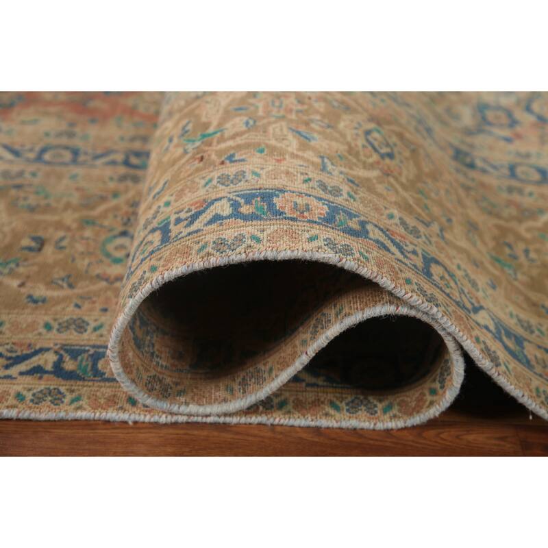 Hand Knotted Oriental 100% Wool Carpet Traditional Floral Pink Kashan Area Rug - 11' 11'' X 8' 8''