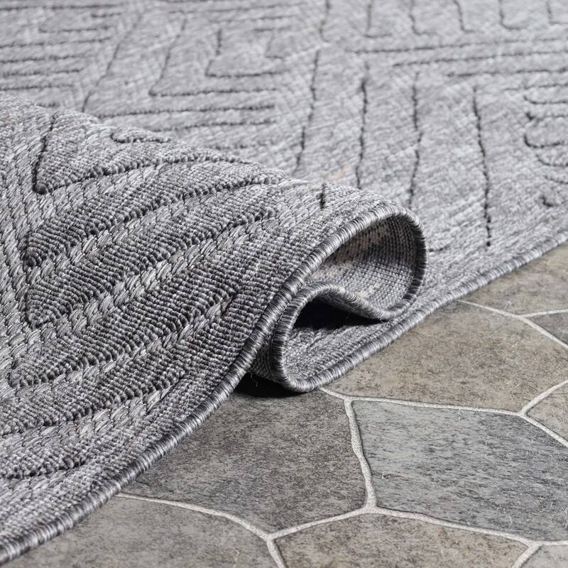 Superior Contemporary Geometric Abstract Indoor Outdoor Area Rug