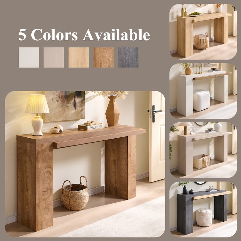 Modern Entryway Table, Wood Sofa Table Behind The Couch, Narrow Table