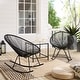preview thumbnail 10 of 13, Corvus Sarcelles Modern Wicker Patio Rocking Chairs(Set of 2)