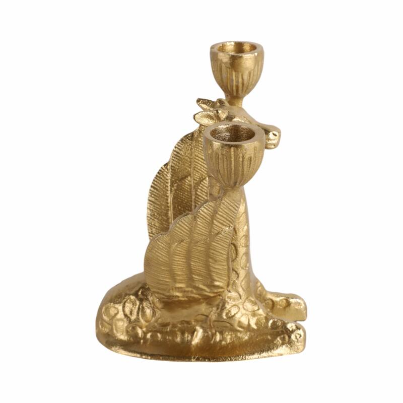 Metal Giraffe with Wings Taper Candle Holder - Gold, 6 in. - 7.0"
