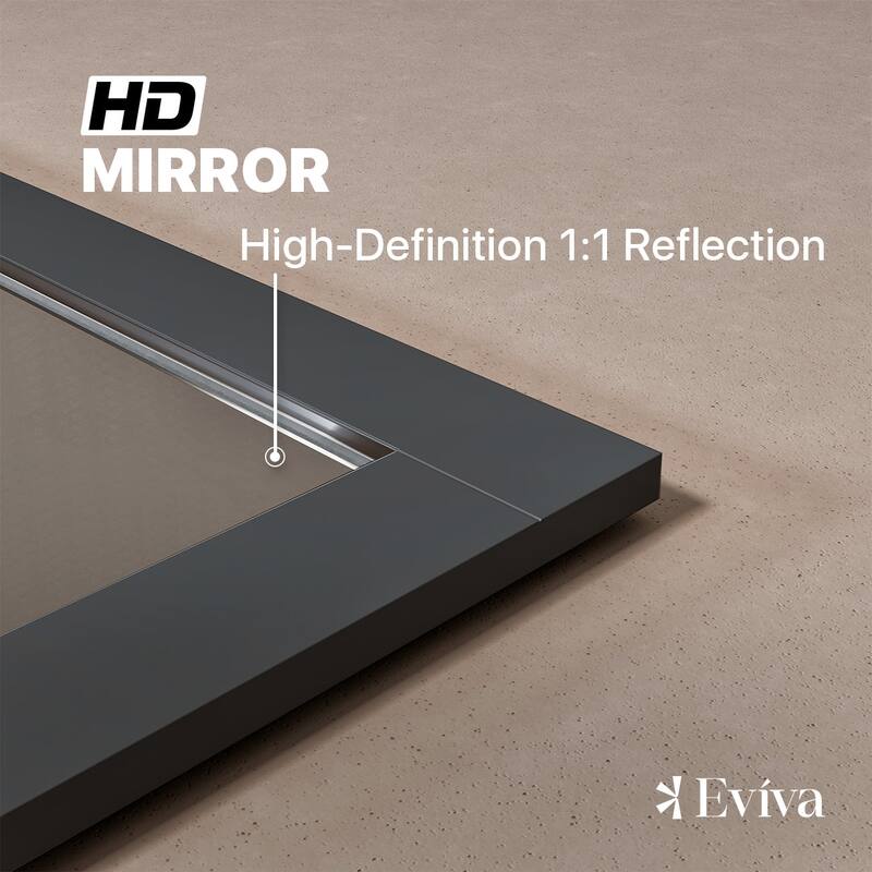 Eviva Aberdeen 24-inch Espresso Wooden Framed Bathroom Wall Mirror