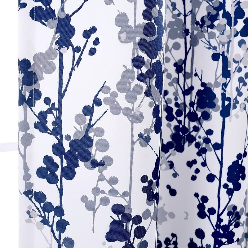 DriftAway Leah Abstract Floral Blossom Ink Painting Thermal Insulated Window Curtain Valance