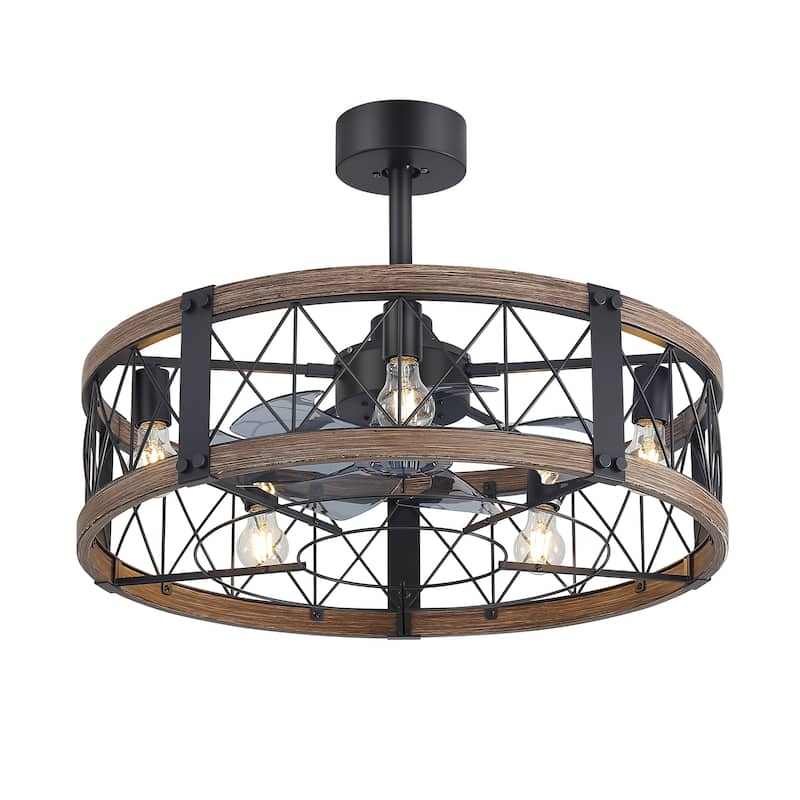 21-In LED Chandelier Ceiling Fan with Light Remote(3-blade)