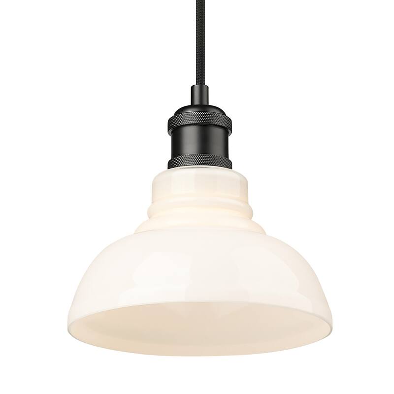 Golden Lighting Carver Single Light 8" Wide Mini Pendant with Clear