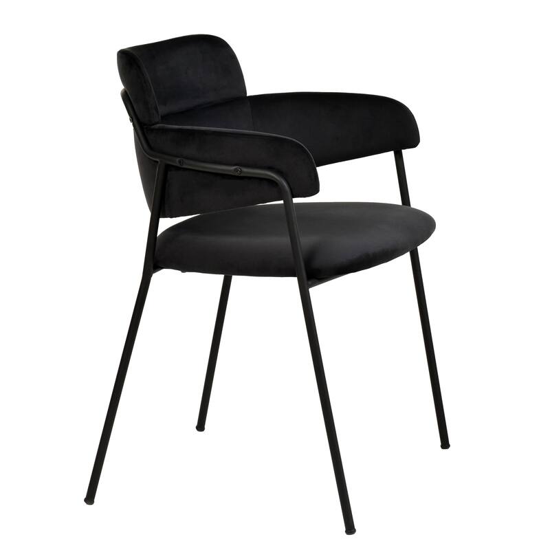 LeisureMod Axis Upholstered Dining Chair in Leather/Polyester/Velvet, Modern Minimalist Side Chair for Home & Kitchen