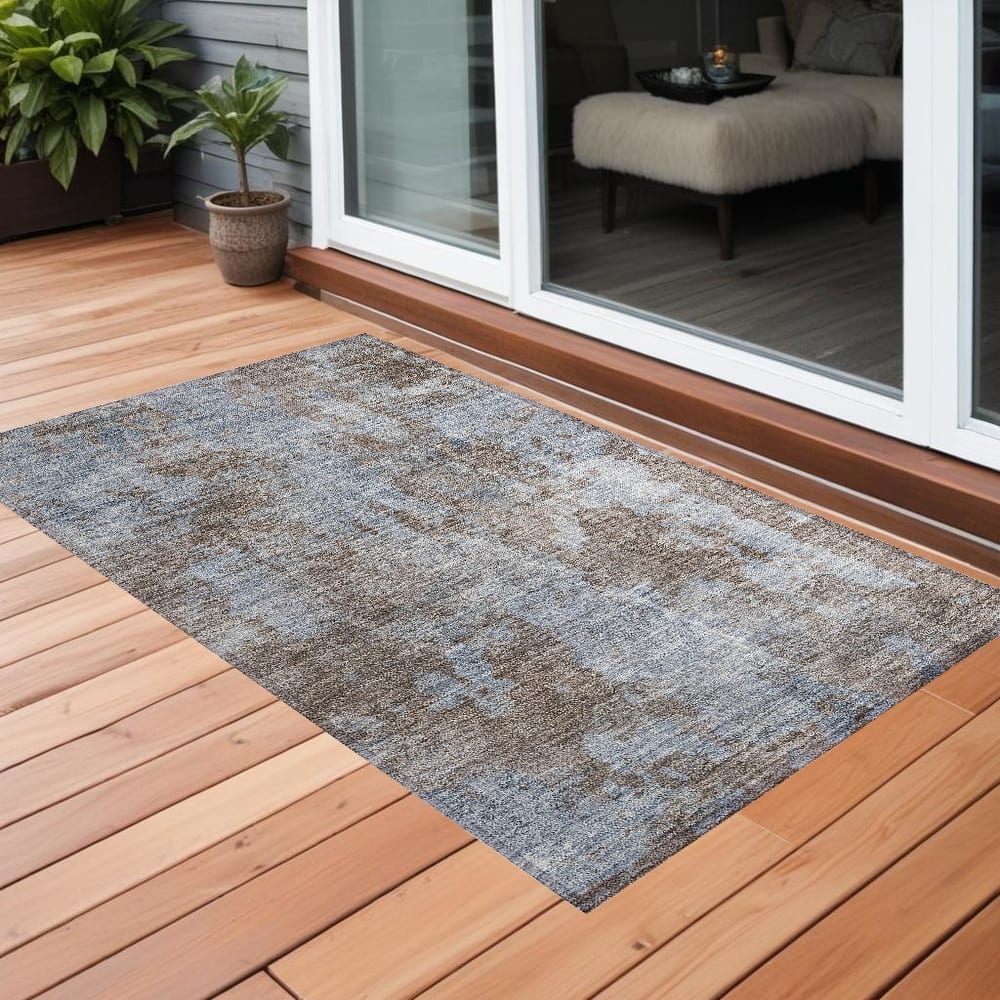 Anan Modern Art-Inspired Weather Resistant Versatile Elegance Outdoor Rug