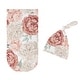 preview thumbnail 2 of 4, Sweet Jojo Designs Blush Pink Boho Shabby Chic Floral Girl Baby Cocoon and Beanie Hat Sleep Sack 2pc - Ivory Bohemian Watercolor
