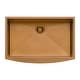 preview thumbnail 5 of 8, Ruvati 30-inch Apron-Front Farmhouse Kitchen Sink - Copper Tone Matte Bronze Stainless Steel Single Bowl - RVH9660CP - 8' x 11'