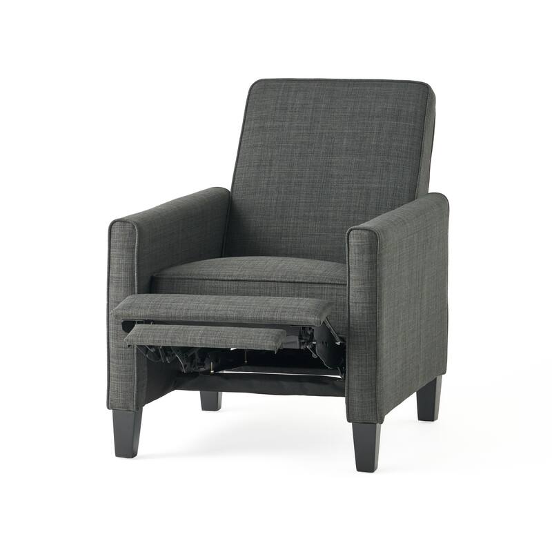 Roomfitters Fabric Push Back Chair for Elegant Home Decor, Navy Blue