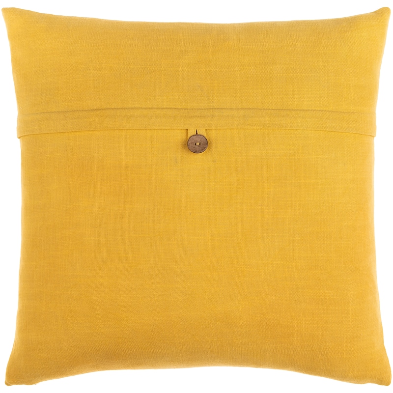 Artistic Weavers Demetra Traditional Button Throw Pillow - 20 x 20 - Polyester - Mustard