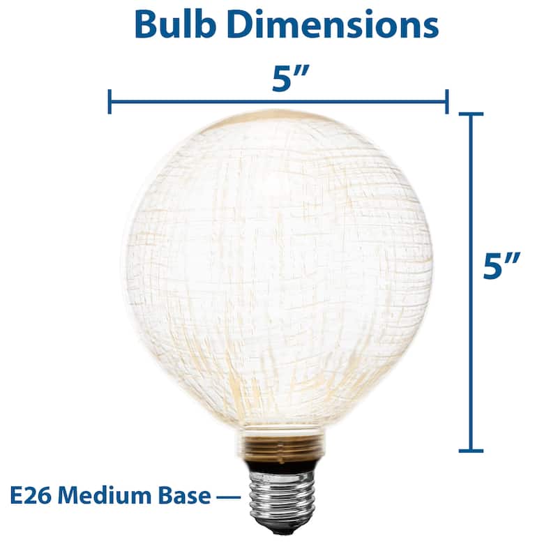 Festive Living LED G125 + COB Bulb Indoor/Outdoor Covered Edison Bulbs, E26 Base - Solara Classic - Large