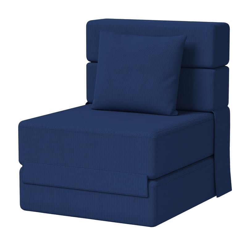 Corduroy Compression Convertible Folding Sectional Sofas (Set of 4)