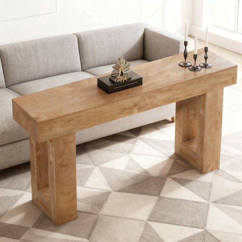 Wooden Console Table, Sofa Side Table, Living Room Table Rectangular Sofa Table Behind The Couch