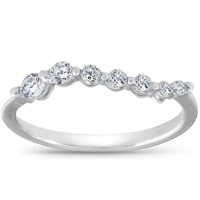 1/2ct Diamond Journey Ring White Gold