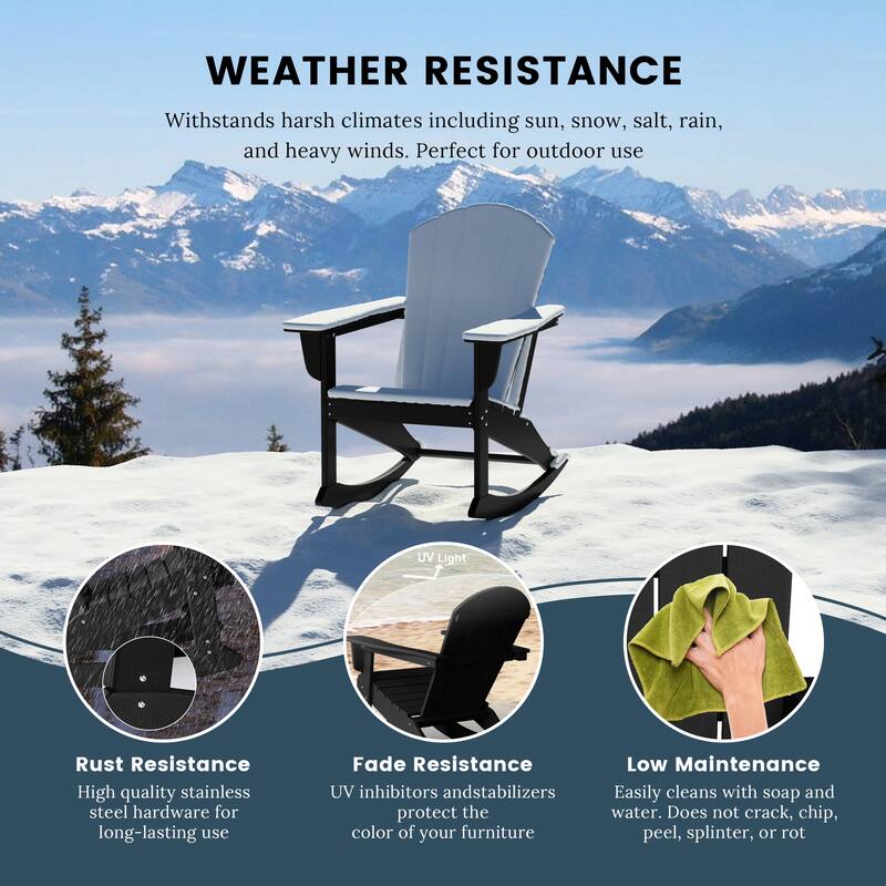 Laguna Hdpe All Weather Outdoor Patio Rocking Chair (Set of 2)