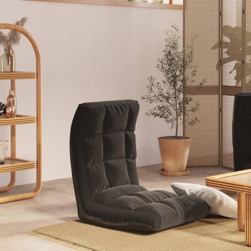 vidaXL Floor Chair Lounge Chair Chaise Lounge Folding Floor Lounger Fabric