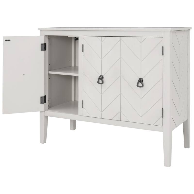 37" Vintage Style Kitchen Accent Buffet Sideboard Cabinet