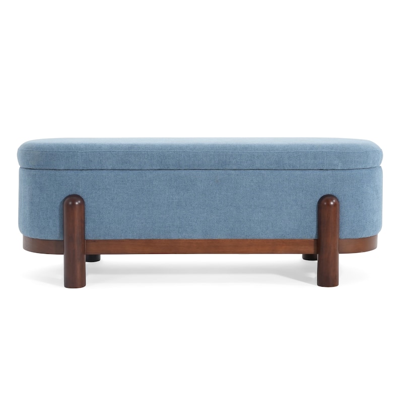 Christopher Knight Home - Wyeth Fabric and Rubberwood Storage Bench