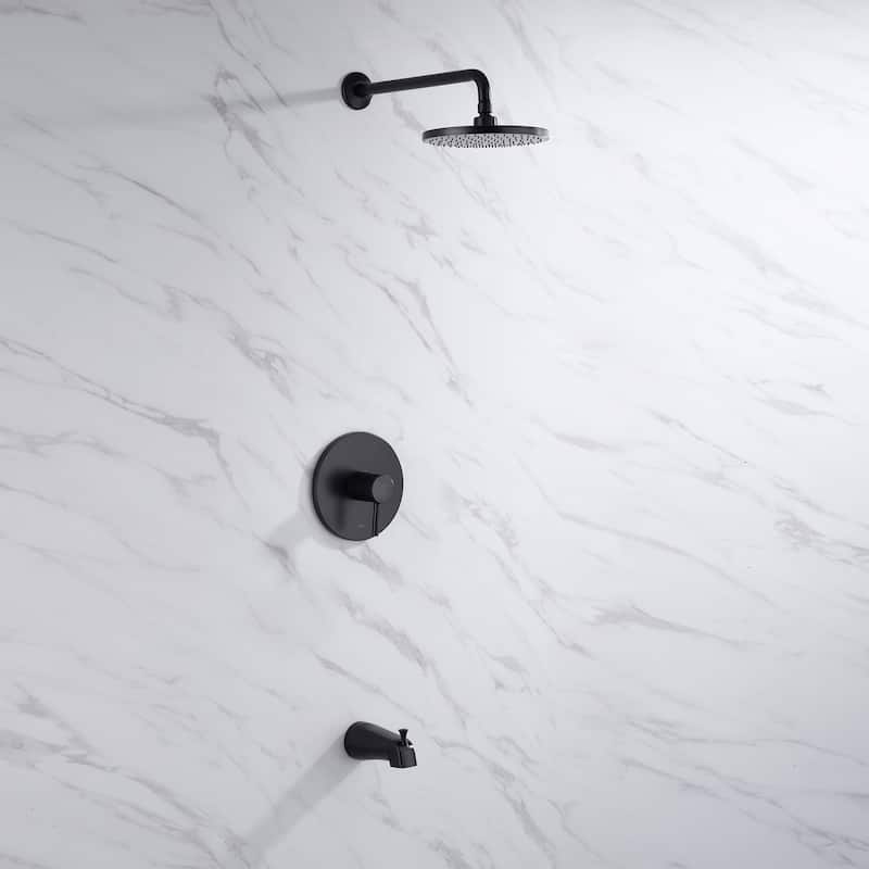 Luxier SS-C01 Single-Handle 1-Spray Tub and Shower Faucet with Valve