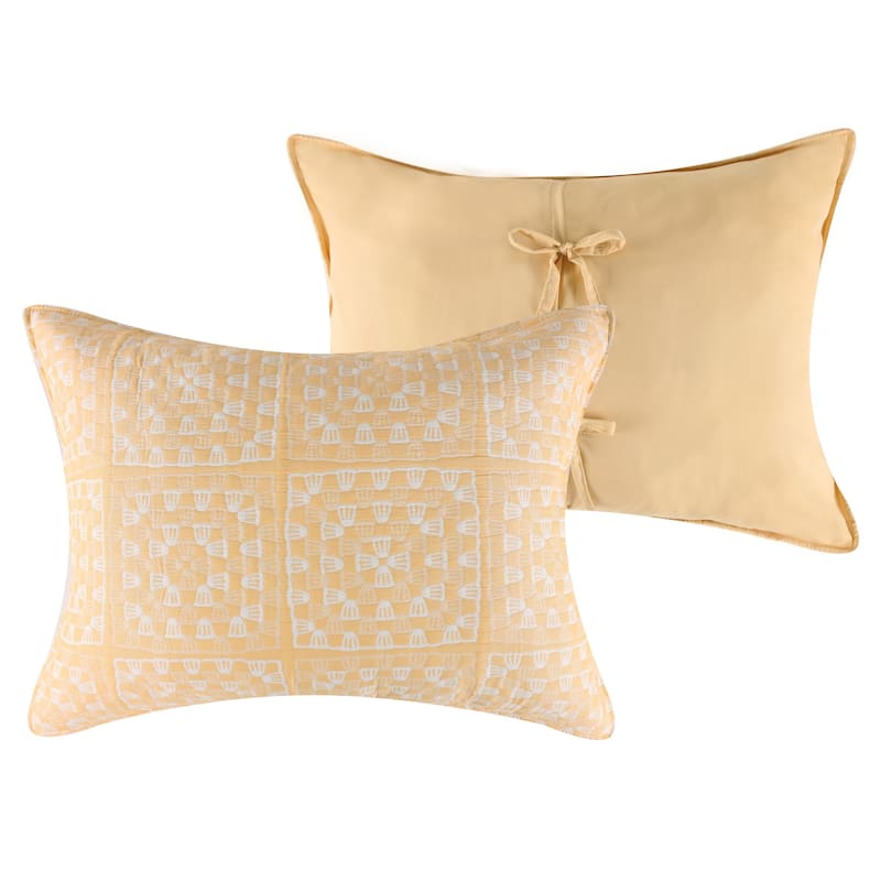 Greenland Home Fashions Granny Squares Reversible Matelassé Coverlet Set