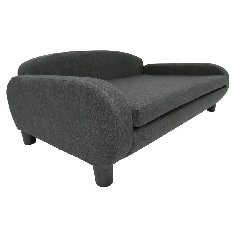 Paws & Purrs Modern Pet Sofa Bed Low-Back Lounger for Dogs & Cats – Removable Washable Mattress Cover