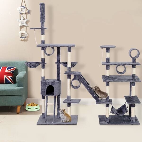Shop Large Condo Scratching Posts Cat Tree With Ladder Hammock