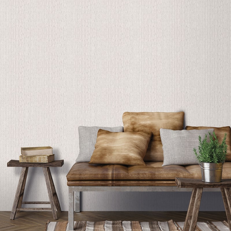 Galerie Wallcoverings Into The Wild Textured Bamboo Stripe Non-woven Matte Wallpaper Roll