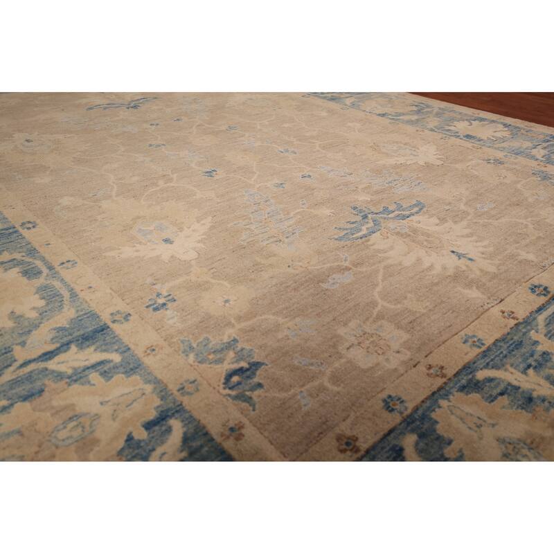 Oushak Turkish Area Rug Handmade Vegetable Dye Wool Carpet - 8'0" x 11'2"