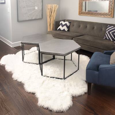 Soft and Plush Octo Pelt Faux Sheepskin Shag Rug