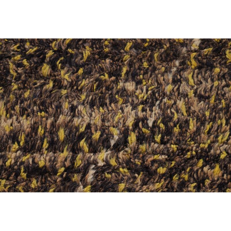 Abstract Moroccan Oriental Area Rug Hand-Knotted Wool Carpet - 6'6" x 10'8"