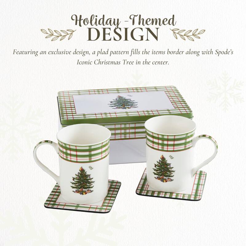 Spode Annual Mug and Tin 5 Piece Set - 12 oz mug