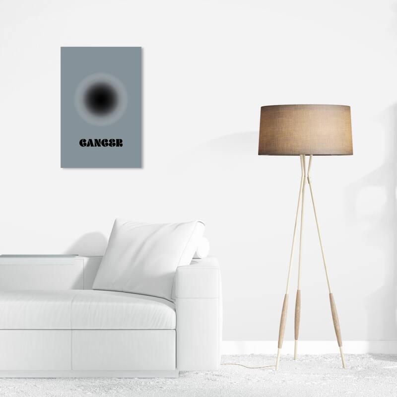 Wynwood Studio Canvas Spiritual and Religious Aura Cancer Gray and Modern & Contemporary Wall Art Canvas Print - 24 x 16